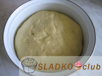 Sajttorta krémsajt élesztőből tésztát a sütőben - a recept egy fotó