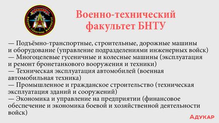 Військові факультети у вузах білорусі