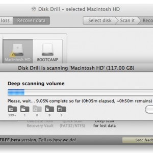 Visszaállítani az adatokat a merevlemezről a Mac OS