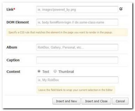 Pop-up plug-in rokbox