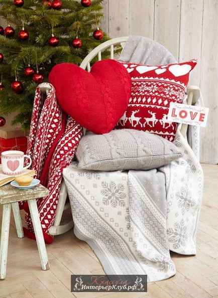 Tricotat decor de Crăciun pentru interiorul casei
