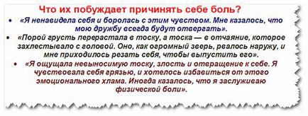 Навіщо підліток завдає собі рани