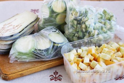 Zucchini de dovlecei și vinete pentru rețetele de iarnă - fotografie