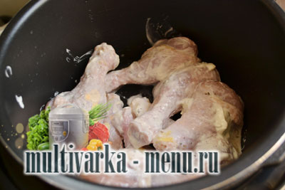 Sült kukta Multivarki csirke (csirke) Sült csirke kukta Multivarki