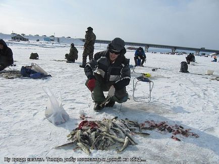 17 februarie 2011, râurile din Rusia, Sakhalin, pescuit în diferite părți ale țării noastre - un club de pescar și