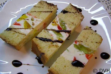 Бісквітний торт з сметанно-желейної прошарком, наші тематичні рецепти