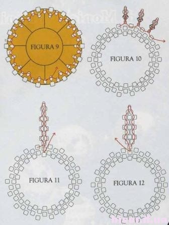 Floare de margele cu viță de vie