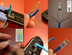 Схеми обтиску (терморегулятори) кабелю кручених пар в вилці rj-45 в фотографіях, детально