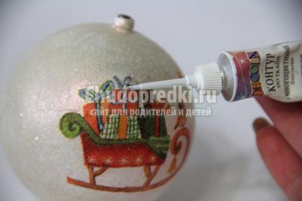 Decoupage karácsonyi díszek