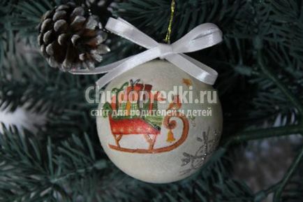 Decoupage karácsonyi díszek