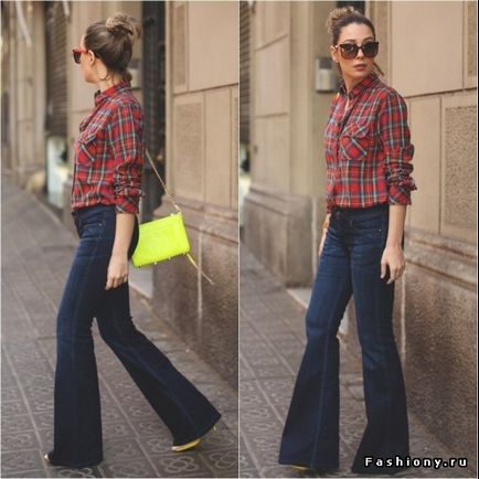 Jeans flare - imagini noi!