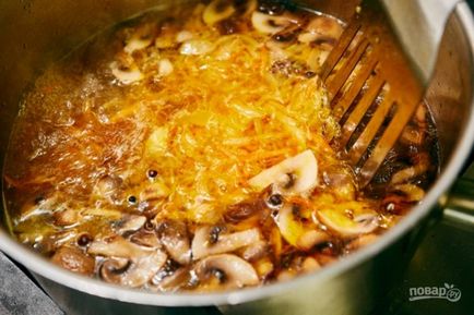 Supă de ciuperci cu tăiței de casă - rețetă pas cu pas cu fotografie