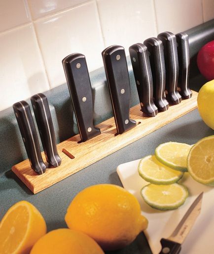 Cum să depozitezi în siguranță și frumos cuțitele de bucătărie