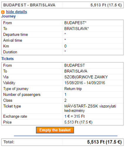 Як дістатися з Братислави в будапешт за 6 €