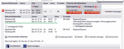 Hogyan juthat el Münchenből Nürnberg vonattal menetrend, árak