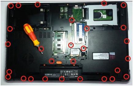 Cum să dezasamblați un laptop acer aspire e1-772g