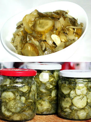 Hogyan készítsünk salátát „Nijinsky” uborka télen 9 receptek, új Domostroj