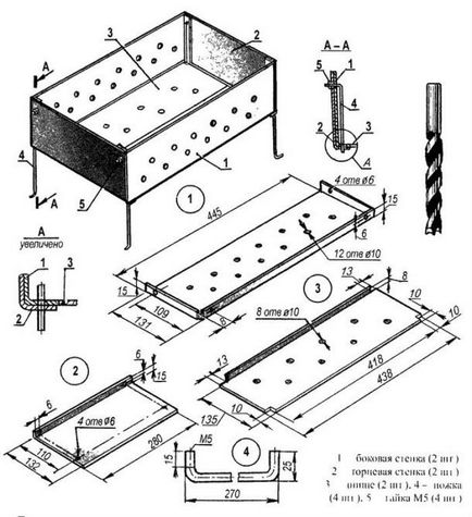 Cum sa faci un brazier confortabil din metal cu mainile tale - instructiunea cu desene