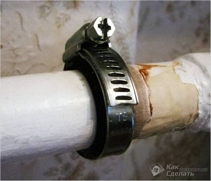 Як усунути текти каналізаційної труби - лагодження труби каналізації