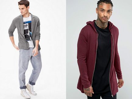 Cardigan cu tricou - prezintă o imagine masculină elegantă