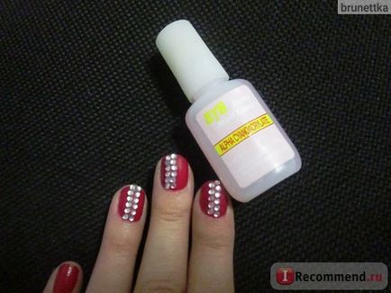 Клей для нігтів buyincoins 10g art with brush nail glue false tip acrylic uv - «стрази тримаються