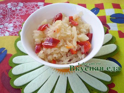 Квашена капуста з болгарським перцем - хрустка квашена капуста на зиму - смачна їжа