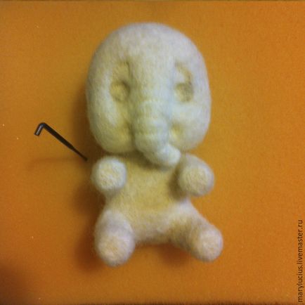 Майстер-клас маленький слоненя з вовни - ярмарок майстрів - ручна робота, handmade