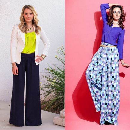 Pantaloni feminin de modă pentru palazzo și marlene pentru primăvara și vara anului 2017 modele foto, cu care să le poarte