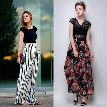 Pantaloni de modă pentru palat și marlene pentru primăvara și vara anului 2017 modele foto, cu care să le poarte