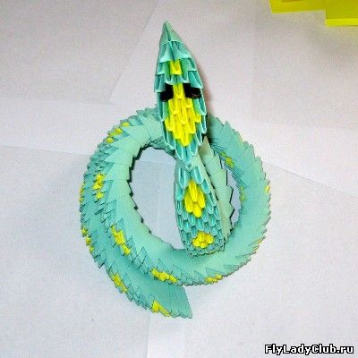 Модульне орігамі змія схема і майстер-клас