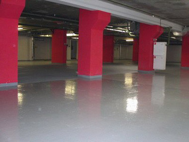 Öntött padlók garázs, garázsok, parkolók, autómosók