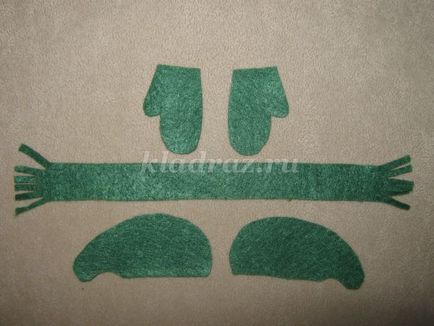 Karácsonyi játék filcből kezük (kéz) Karácsonyi játék filcből kezük
