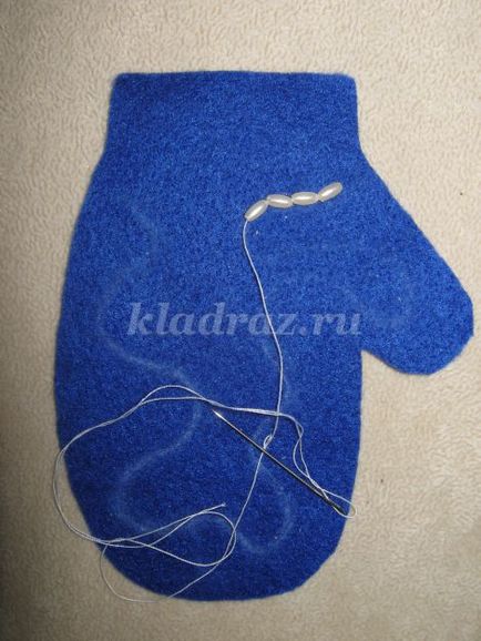 Karácsonyi játék filcből kezük (kéz) Karácsonyi játék filcből kezük