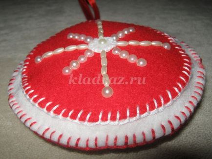 Karácsonyi játék filcből kezük (keskeny szalag szín) Karácsonyi játék filcből kezük
