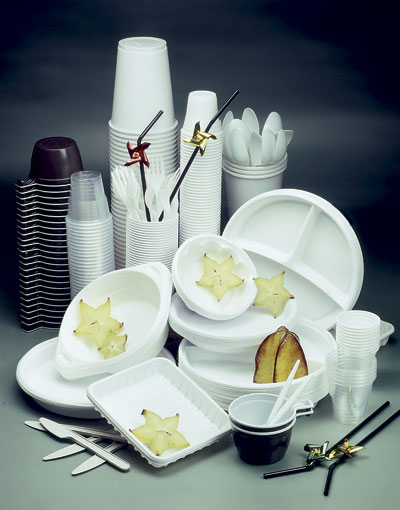 Одноразовий пластиковий посуд, харчування