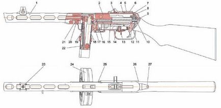 Arma de lemn cu desene de mână cu desene de arme