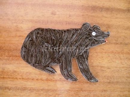 Panel „Three Bears az őszi erdőt„Quilling technikák kezdőknek