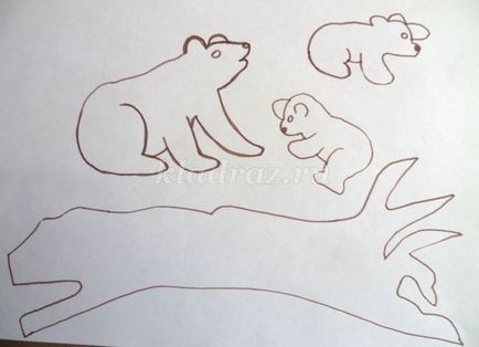 Panel „Three Bears az őszi erdőt„Quilling technikák kezdőknek