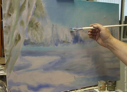 Пишемо пейзаж зима - ярмарок майстрів - ручна робота, handmade