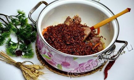 Pilaf vörös rizs - lépésről lépésre recept fotók