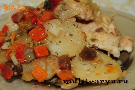 Stew - puff - în multivark, multivarka - e ușor de gătit, este delicios!