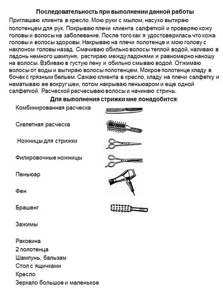 Реферат виконання стрижки каскад з урахуванням природних даних волосся