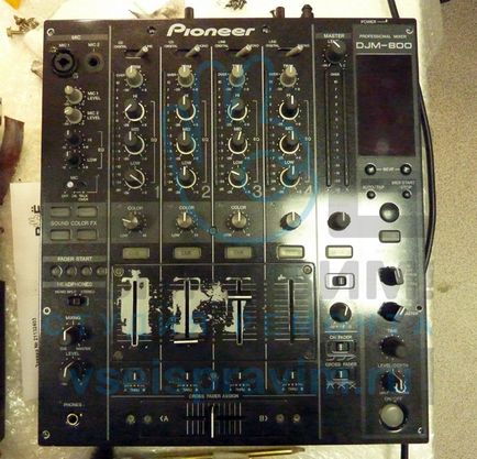 Reparatia consolei de mixare pioneer djm-800, studio de reparatii - totul va fi fixat!