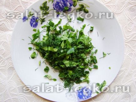 Salata de salata cu reteta de mac cu fotografie