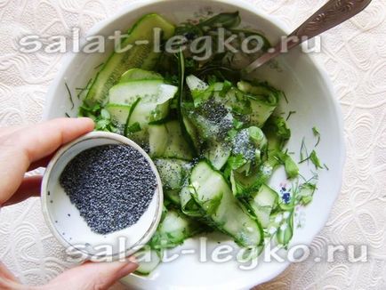 Салат з огірків з маком рецепт з фото