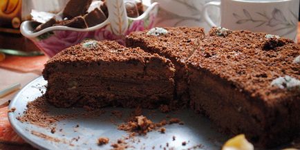Csokoládé és kávé sütemény receptek, torta fotó, kávé és csokoládé a sütőben, és Multivarki