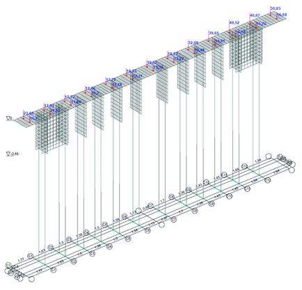 Стаття досвід застосування пк scad office в розрахунку проміжної свайне дворядної опори моста з