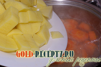 Masă de supă de cartofi cu brânză topită, rețetă cu fotografie