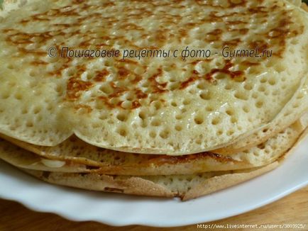 Fogkő élesztő palacsinta (palacsinta) Tatar élesztő palacsinta