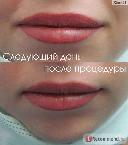 Татуаж губ - «короткий опис перших і наступних днів після татуажу губ